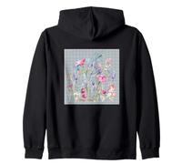 DONNA FLOREALE ACQUERELLO BOTANICO FIORE LIVELLA E FORMICHE Felpa con Cappuccio
