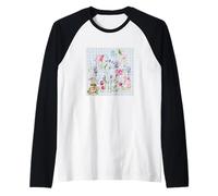 DONNA FLOREALE ACQUERELLO FIORE BOTANICO RAGONFLY ROSPO Maglia con Maniche Raglan