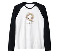 Donna floreale Q iniziale acquerello floreale floreale lettera fiore Maglia con Maniche Raglan