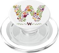 Donna floreale 'W' acquerello iniziale lettera fiore botanico PopSockets PopGrip per MagSafe