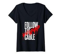 Donna Follow The Cable Wakeboard - Wakeskate per Sport Acquatici Maglietta con Collo a V