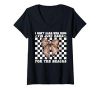 Donna Football americano Ragazza Mamma Non mi importa chi vince Maglietta con Collo a V