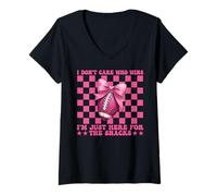 Donna Football americano Ragazza Mamma Non mi importa chi vince Maglietta con Collo a V
