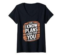 Donna for I Know The Plans I Have for You Maglietta con Collo a V