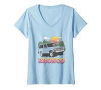Donna Ford Bronco in The Mountains Maglietta con Collo a V