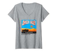 Donna Ford Bronco Johnson Valley Maglietta con Collo a V