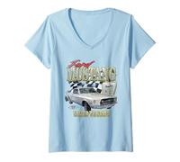 Donna Ford Mustang 67 Fastback Maglietta con Collo a V