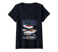Donna Ford Mustang 67 Maglietta con Collo a V