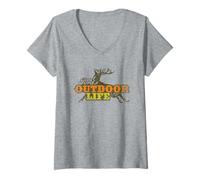 Donna Ford The Outdoor Life Maglietta con Collo a V