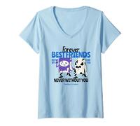 Donna Forever Best Friends - Never Without You (BFF Graphic) Maglietta con Collo a V