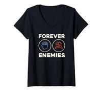 Donna Forever Enemies Il socialismo non funziona Maglietta con Collo a V