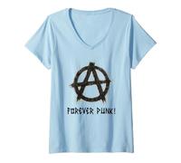 Donna Forever Punk!, Punk, punk rock, anarchia Maglietta con Collo a V