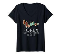 Donna Forex Trading Strategie di investimento Costruzione della ricchezza Maglietta con Collo a V