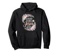 Donna Forte di Fede Che Segue Gesù e Cammina Benedetta Felpa con Cappuccio