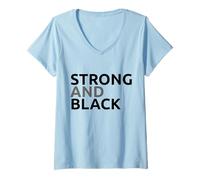 Donna Forte e Nera: Un Design audace Che incarna l'empowerment. Maglietta con Collo a V