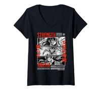 Donna Forza Nakira Kunoichi Power Anime Essence Maglietta con Collo a V