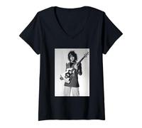 Donna Foto di T Rex Marc Bolan Frontman Studio 1976 Maglietta con Collo a V