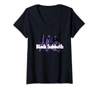 Donna Foto ufficiale Black Sabbath Purple Maglietta con Collo a V