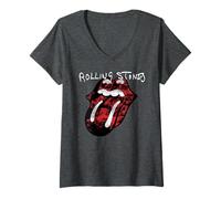 Donna Foto ufficiali della lingua dell'esilio dei Rolling Stones Maglietta con Collo a V