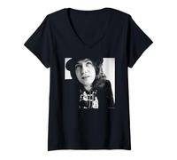 Donna Fotografia dell'archivio del cantante Rock Frankie Miller Darlin Duffy Maglietta con Collo a V