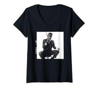 Donna Fotografia dell'archivio del cantante Sammy Davis Jr Duffy Maglietta con Collo a V