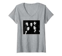 Donna Fotografia di Bazooka Joe Adam Ant Early Rock Band Chris Duffy Maglietta con Collo a V