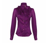 Donna Foulard a Balze Vampira Camicia Gothic Pirata Camicetta Steampunk