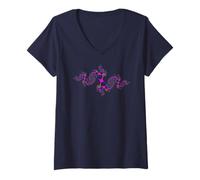 Donna Fractimage! La Matematica Come Arte - Mandelbrot Fractal Art Maglietta con Collo a V