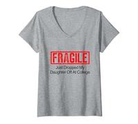Donna Fragile, Ho Appena Lasciato mia Figlia al College con Scollo a V Maglietta con Collo a V