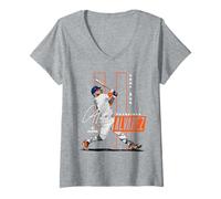 Donna Francisco Alvarez | Giocatore di Baseball New York M | MLBFAL202M Maglietta con Collo a V