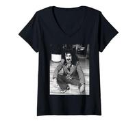 Donna Frank Zappa 10 Anni del Tour delle Madri a Londra 1974 Maglietta con Collo a V