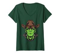 Donna Frankenstein, Costume da Cowboy, Mostro Occidentale, Maglietta con Collo a V