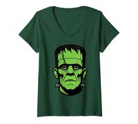 Donna Frankenstein Monster Costume di Halloween Maglietta con Collo a V