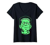 Donna Frankenstein Monster Costume di Halloween Maglietta con Collo a V
