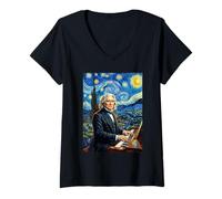 Donna Franz Liszt Compositore Pianista Maglietta con Collo a V