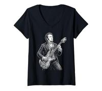 Donna Franz Schubert Chitarra Maglietta con Collo a V