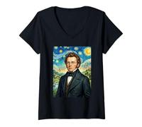Donna Franz Schubert Compositore Maglietta con Collo a V