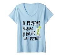 Donna Frase divertente: Le persone cambiano, il Mojito resta Maglietta con Collo a V