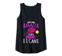 Donna Frase Divertente Solo Una Ragazza Che AMA Il Padel e Cani Canotta