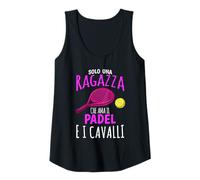 Donna Frase Divertente Solo Una Ragazza Che AMA Il Padel e Cavalli Canotta