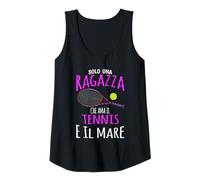Donna Frase Divertente Solo Una Ragazza Che AMA Il Tennis e Mare Canotta