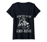 Donna Frases Chidas Funny Mexicans Sarcasm Skull Sayings Mexico Maglietta con Collo a V