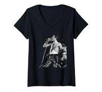 Donna Freddie Mercury Queen Cantante Principale NEC Arena The Works Tour Maglietta con Collo a V