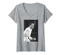 Donna Freddie Mercury Queen Live Magic Tour Newcastle '86 Maglietta con Collo a V
