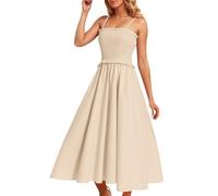 Donna French First Gentle Style Super Fairy Vita snellente gonna lunga elegante casual, beige., XL