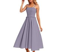 Donna French First Gentle Style Super Fairy Vita snellente gonna lunga elegante casual, Lilla, XL