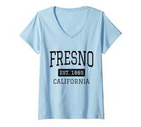 Donna Fresno, California Maglietta con Collo a V