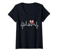 Donna Friburgo in Brisgovia Skyline Cuore Germania I Love Freiburg Maglietta con Collo a V