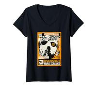 Donna Friday the 13th Happy Camping Halloween Maglietta con Collo a V