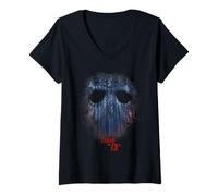 Donna Friday The 13th Jason Forest Maglietta con Collo a V